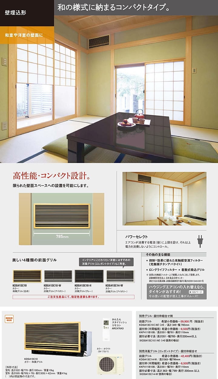 ダイキン ハウジングエアコン S40RMV