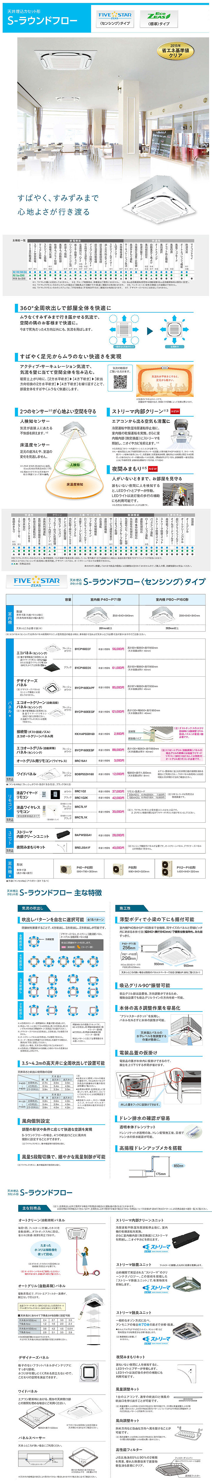 Ssrc63bct 業務用エアコン ダイキン 天井カセット4方向 S ラウンドフロー 2 5馬力 シングル Five Star Zeasのカタログ 機能一覧 業務用エアコン専門店 空調センター Ssrc63bct 業務用エアコン ダイキン 天井カセット4方向 S ラウンドフロー 2 5馬力 シングル Five Star Zeasのカタログ 機能一覧 業務用エアコン専門店 空調センター