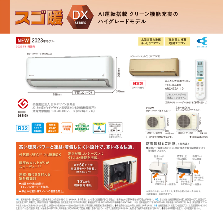 ダイキン ルームエアコン S563ATDP-W
