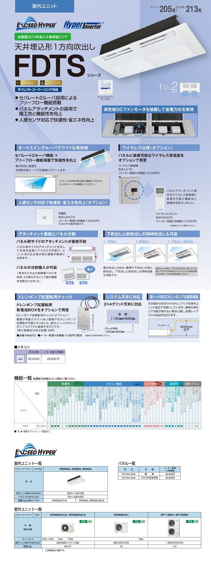 三菱重工 業務用エアコン FDTSZ455HA5SA