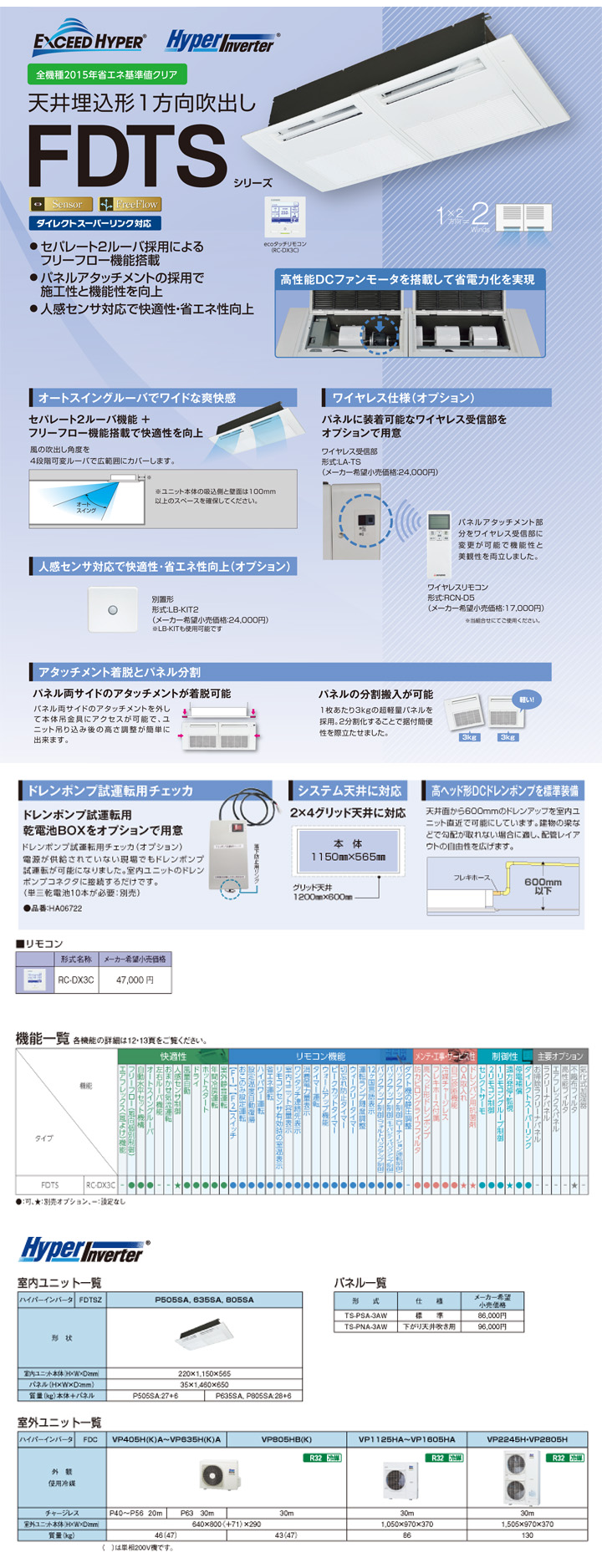 三菱重工 業務用エアコン FDTSV805HB5SA