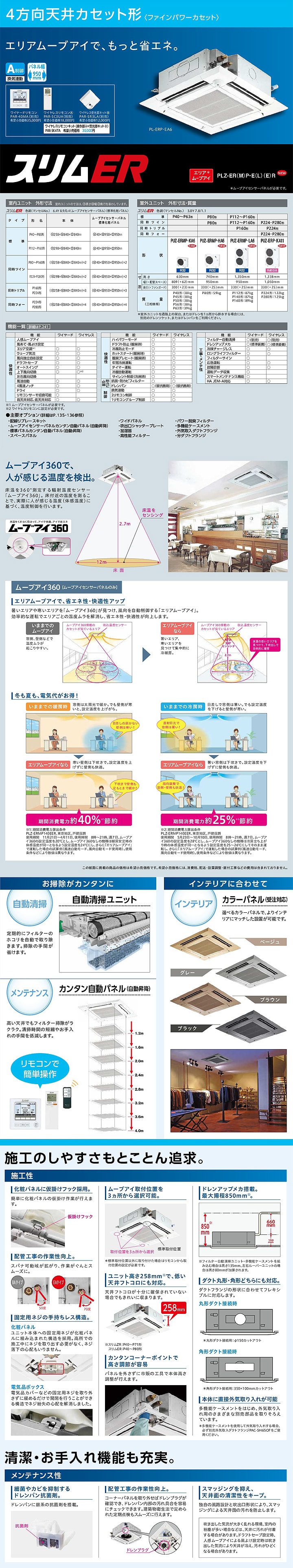 三菱電機 業務用エアコン PLZ-ERMP80EER