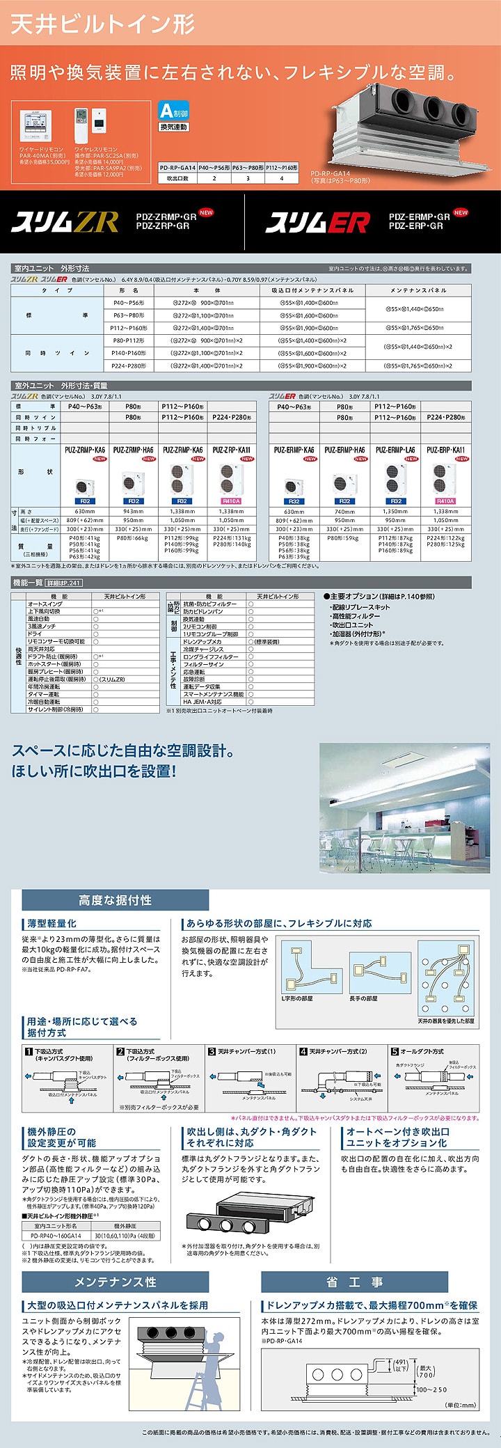 三菱電機 業務用エアコン PDZ-ERMP160GR