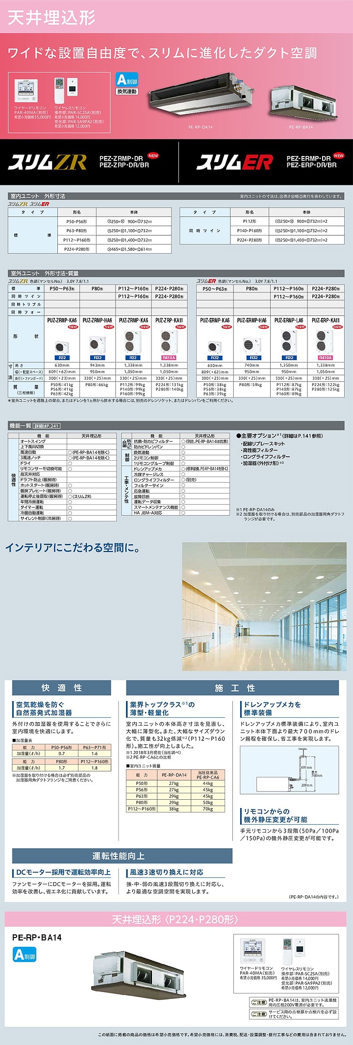 三菱電機 業務用エアコン PEZ-ZRMP80DR