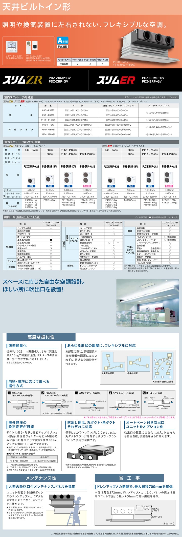 三菱電機 業務用エアコン PDZ-ZRMP40SGV