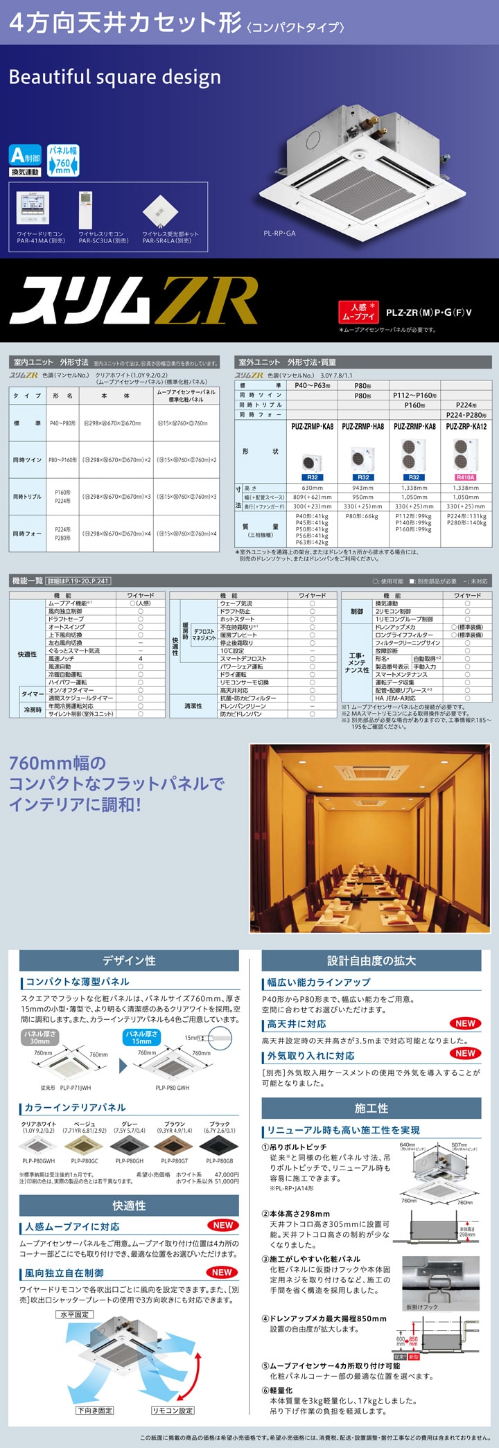 三菱電機 業務用エアコン PLZT-ZRMP160GV