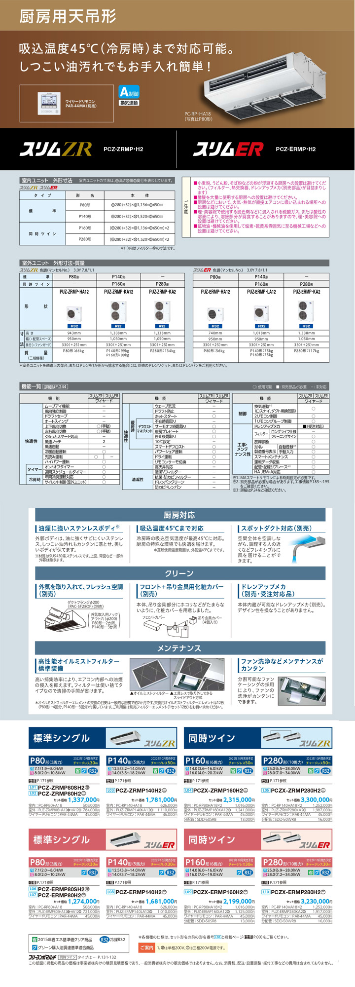 三菱電機 業務用エアコン PCZ-ZRMP80SH2