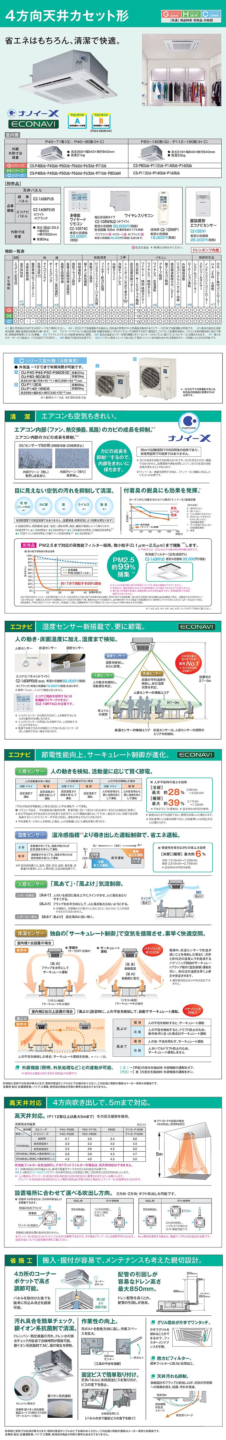パナソニック 業務用エアコン PA-P140U6C