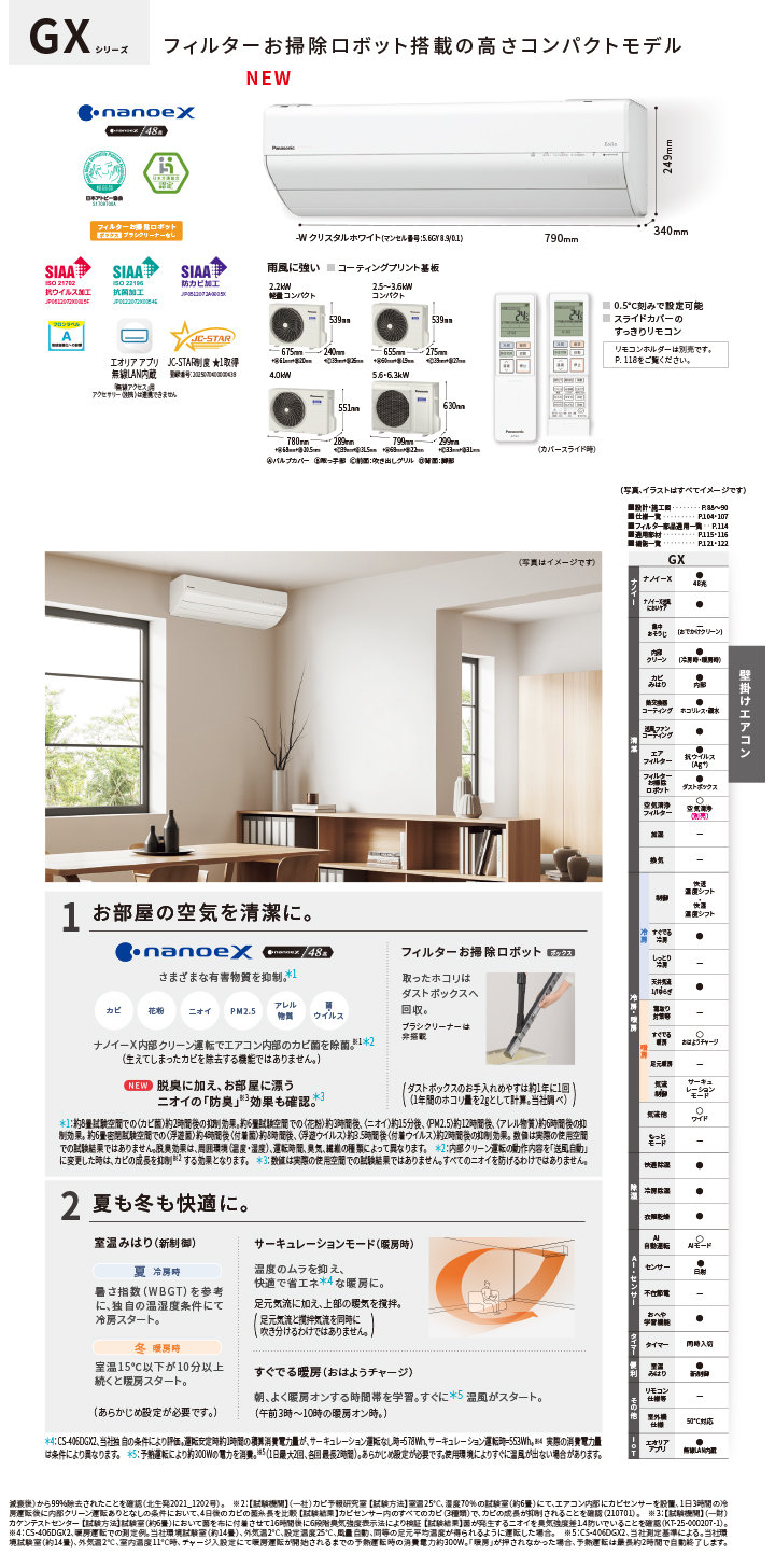 パナソニック ルームエアコン XCS-566DGX2-W/S