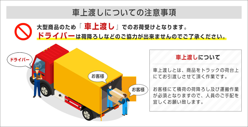 車上渡しの注意事項